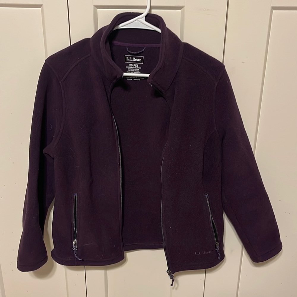 LL Bean Purple fleece jacket